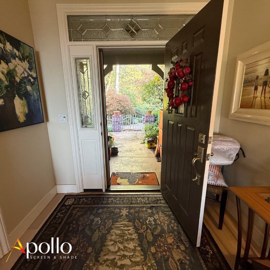 Apollo's Stylish Retractable Screen Doors Provides Fresh Air.
